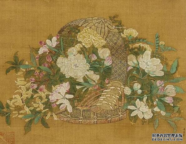宋 李嵩《花篮图》