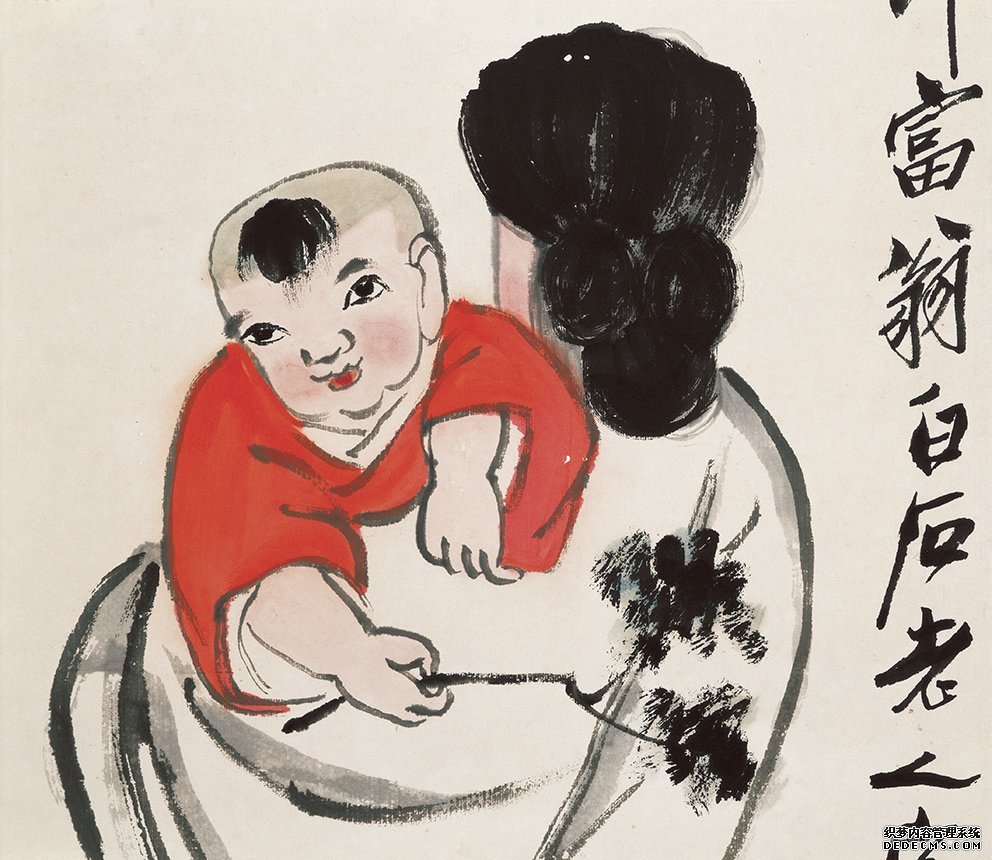 棘心夭夭 母氏劬劳：齐白石《柏寿》