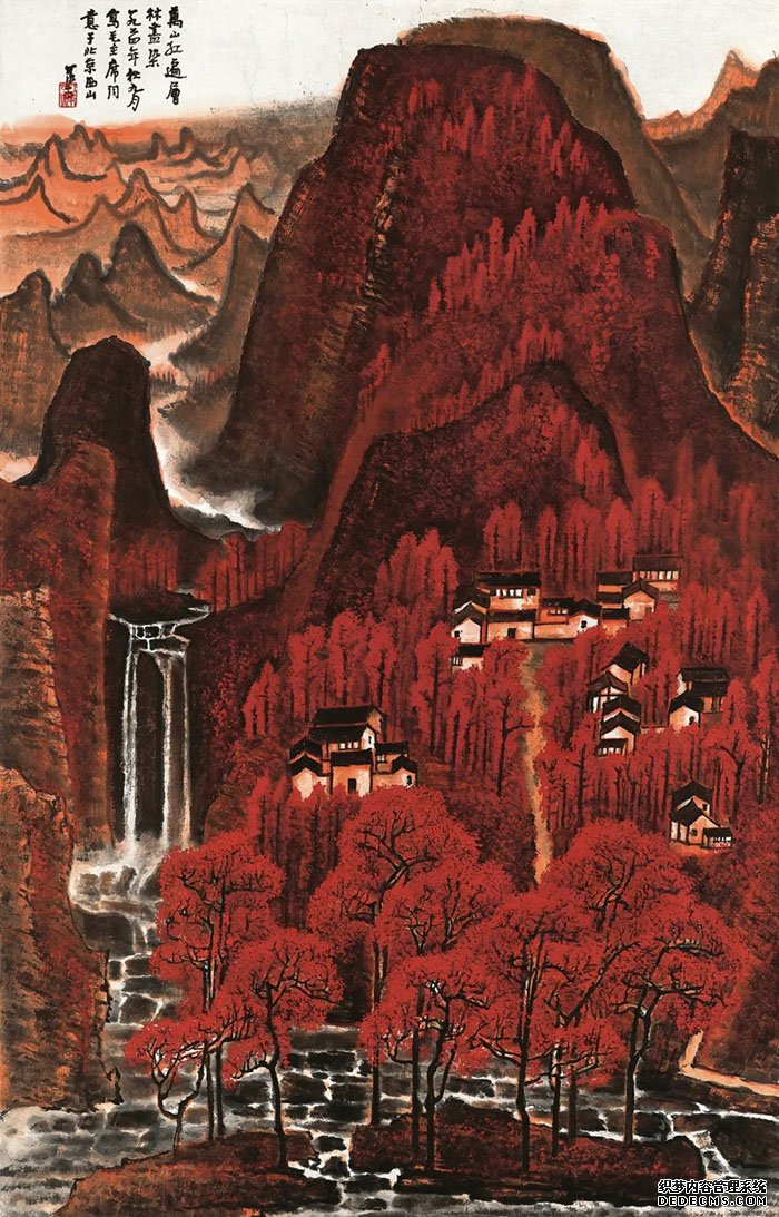 一轮红日出东方：李可染《泰山日出》