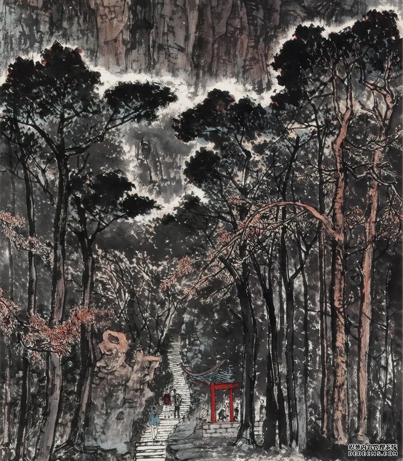 一轮红日出东方：李可染《泰山日出》